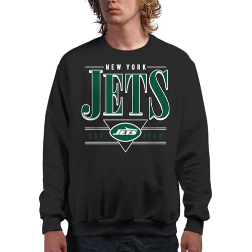 New York Jets Established Retro - NFL Adult Crew Fleece for Men & Women