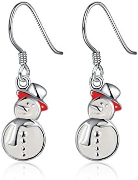 Womens Earrings Santa Clause Snowman Dangle Drop Earrings Holiday Jewelry Crystal Christmas Gifts for Women Girls