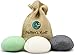 Organic Exfoliating Premium Konjac Sponges + Free Burlap Travel Case + Charity Donation – All Natural Beauty Supply Prevents Breakouts While Exfoliating & Toning for a Better Complexion