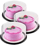 9" inch Disposable Plastic Cake Containers + Cake
