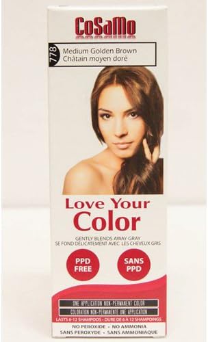 Love Your Color Hair Color - Cosamo - Non Permanent - Med Gold Brown - 1 Ct