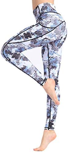 Witkey Printed Extra Long Women Yoga Leggings High Waist Tummy Control Over The Heel Yoga Pants