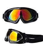 Feier Yusi Adult Professional Ski Goggles Snowmobile Snowboard Skate Snow Skiing Goggles with 100% UV400 Protection Bright lens TPC Frame Material Anti Sand Wind &amp; UV Suitable Hiking Surfing Skiing