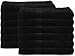 GOLD TEXTILES Cotton Bleach Proof Salon Hand Towels (24-Pack,Black,16x27 inches) Gym Hand Towel (24, Black)