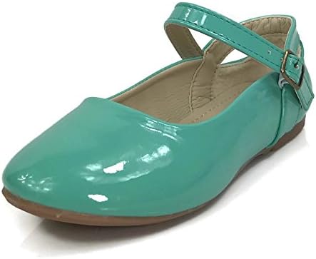 Kid's Little Girl's Patent Princess Dress Ballet Shoes Mint 4