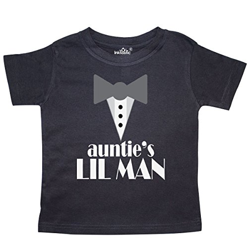 inktastic Auntie Lil Man Tuxedo Front Toddler T-Shirt