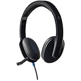 Logitech H540 Plug & Play USB Wired Stereo Headset w/Boom Microphone - Black (Certified Refurbished)