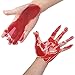 Pawliss Halloween Window Clings Decals Decor, Bloody Handprint Footprint Horror Bathroom Zombie Party Decorations Supplies, 12-Inch by 17-Inch Sheet, 105 Pcs