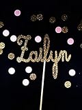 Glitter Name Cake Topper - Personalized - Custom
