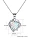 Heart Pendant Necklace Love Necklace Created October Birthstone Necklace Sterling Silver Valentine's Day Gifts For Her Anniversary Gifts for Her Gifts for Women Wife Girlfriend Girls Romantic Gifts