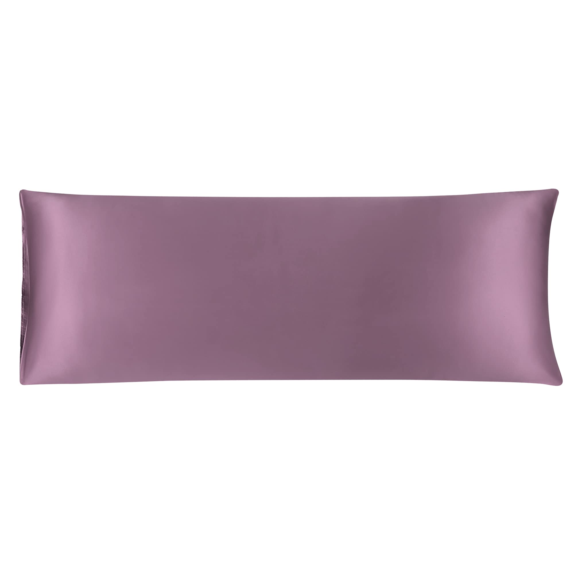 sourcing map Bolster Pillowcases 20"x54" Satin Silky Body Pillowcase for Hair and Skin, Wrinkles - Fade Free Long Pillow Cover - Mauve