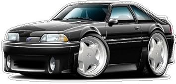 1987 1993 Mustang Gt Pony Wheels Wall Decal Vintage 3d Car Movable Stickers Vinyl Wall Stickers For Kids Room