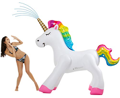 Giant Inflatable Unicorn Sprinkler with Rapid Valve, Perfect for Party Fun - Thumbnail 6