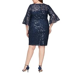 Alex Evenings Women's Plus Size Short Shift Dress