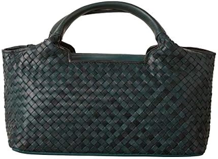 Imai Bag 33136 Women’s Handbag, Braided Genuine Leather, Pony Mesh, Handbag, Back Pocket