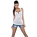 Sleeveless Camisole,Hemlock Women Bandage Tank Top Summer Sexy Lace Sport Vest (M, White)