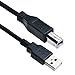SLLEA USB 2.0 Cable for Pioneer CDJ-2000 DJ CD Multi Player DJM-2000 Mixer Laptop PC USB 2.0 Male A to Male B Data Sync Cord Lead Black