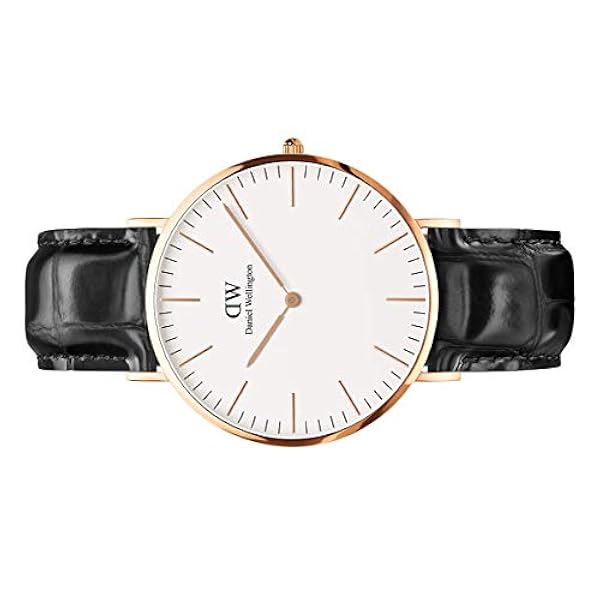 Daniel Wellington Classic Reading, zwart/roségoud horloge, 40 mm, leer,  voor heren