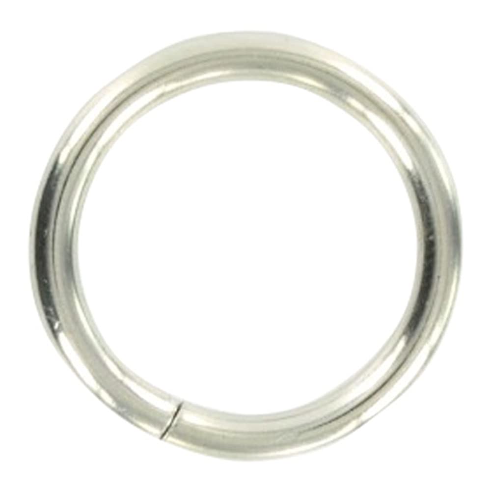 Merriway BH03264 (24 Pcs) Metal Curtain Drapery Rings, Inner Diameter 25mm (1 inch) Outer Diameter 32mm (1.1/4 inch) Matt Brushed Nickel - Pack of 24 Pieces