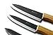 Beautiful Black Blade Ceramic Cutlery Kitchen Knives in Gift Box - Lightweight 8-Piece Knife Set with Ergonomic Bamboo Handles