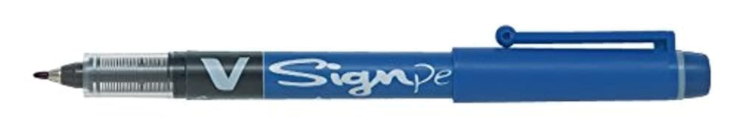 Pilot 301101203 V Sign Pen Liquid Ink 2.0 mm Tip - Blue - Pack of 12