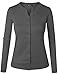 BH B.I.L.Y USA Women's Unique Button Long Sleeve Soft Knit Cardigan Sweater Grey XXX-Large