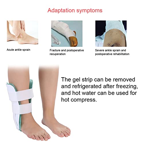 Férula de Tobillo Ajustable con Paquetes de Gel, Soporte para Esguinces, Estabilizador con Terapia de Frío y Calor
