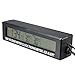 Lollipop Multi-Function Digital 12V Car Voltage Alarm Clock with Inside/Outside Temperature Thermometer LCD Display Battery Voltage Monitor Meter Detector