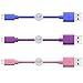 OKRAY 3 Pack 3.3ft High Speed Durable PVC Micro 2.0 USB to USB Cable Charging sync Data Cable Cord for Android, Samsung S4, HTC, LG, Sony, NOKIA, Xbox One, Motorola, Google Nexus (Blue Purple Pink)