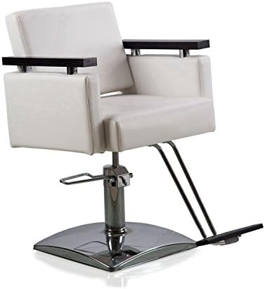 BeautyRiver Classic Hydraulic Barber Chair Salon Beauty Spa Styling Chair (white)
