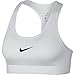 Nike Women's Victory Padded Sports Bra, Dri-FIT Sports Bra for Women with Racerback Design, White/Black, Medium