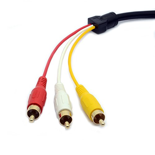 1.5M HDMI Male to 3 RCA Cable Audio Video AV Adapter Extension Code for TV HDTV DVD 1080P M/M Converter Goldplated Connector - Thumbnail 3
