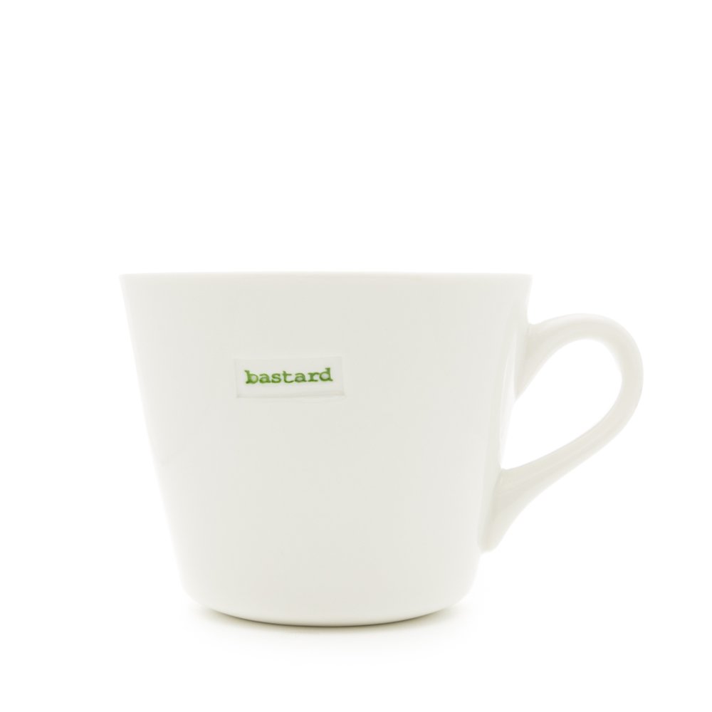 Keith Brymer Jones - **Rude** Word Range - Standard Ceramic White Mug - Bastard - 350ml - Gift Boxed