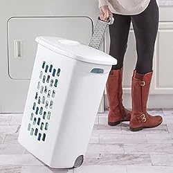 Sterilite Plastic Laundry Hamper with Lid and