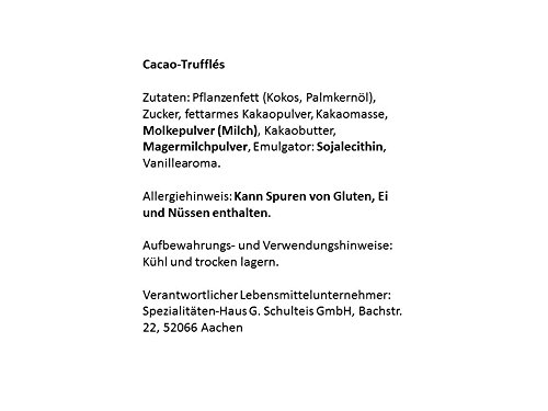 500 g Belgische Cacao-Trufflés. Kakao-Konfekt. Ein herrliches, mit feinem Kakaopuder bestäubtes Konfekt, das… – Bild 4