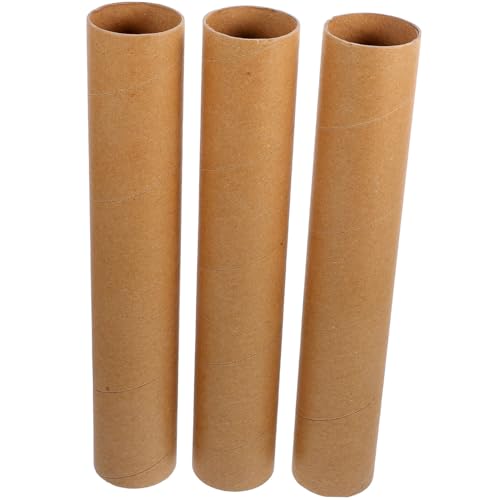 DOITOOL 3PCS Blank Paper Tubes for DIY Crafts Thick Craft Tube for Poster Storage Cardboard Roll for Fishing Pole Making