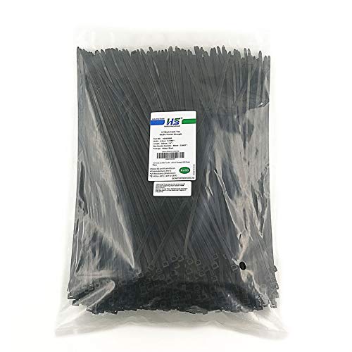 HS Plastic Zip Wire Ties Black Nylon Cable Zip Ties for Fencing Travel