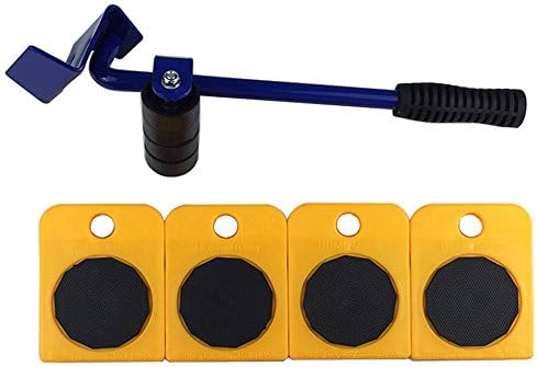 Moves Furniture Tool KangTeer Moves Furniture Lifter and 4 Furniture Moving Dolly Wheel (Yellow)
