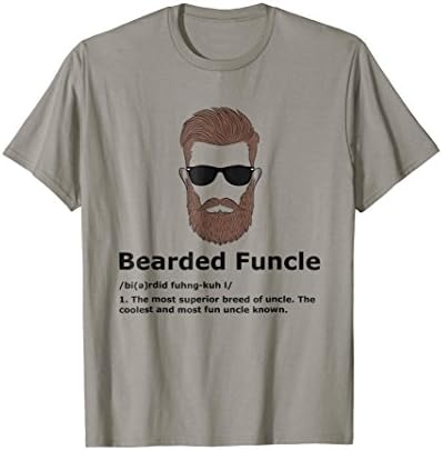 Mens Bearded Funcle Shirt Funny Uncle Definition T-Shirt