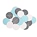 Baby Boy Party Decorations-Tissue Pom Poms Blue White Grey, Tassel Garland, Circle Garland 23pcs for Baby Shower Decorations 1st Birthday Boys Kids Men Adults Party Favor Supplies Decor Kit Set
