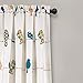Lush Decor Rowley Birds Light Filtering Window Curtain Panels, Pair, 52