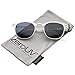 zeroUV Retro Transparent Daisy Floral Print Half-Frame Horn Rimmed Sunglasses 50mm