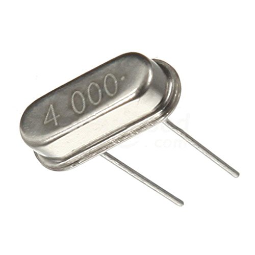 Optimus Electric Quartz Crystal Oscillator 4MHz for Microprocessor Microcontroller Precision Frequency Timing Time Tracking Clock Signals with Through Hole Mounting Type from Pack of 40 - Thumbnail 2