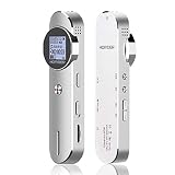 Digital Voice Recorder, Homder 1536kbps 8GB Voice Activated Recorder for Lectures/Meetings/Class, Stereo HD-Audio Recording Device with Dual Microphone, Supports 72GB TF Card Expansion - Silver