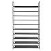 SoSo-BanTian1989 Black 10 Tiers Shoe Rack 50 Pairs Non-woven Fabric Shoe Tower Storage Organizer Cabinet