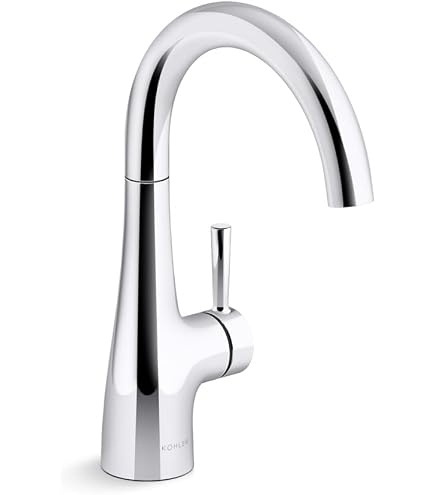 Kohler 26367-VS Traditioneller Getränkehahn - Edelstahl & ölgeriebene Bronze, 360° Drehbar, Für Küche & Bar