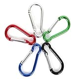 Gaosaili 10Pcs Aluminum Gourd Shape Locking Buckle Locking Carabiner, Clip Hook Buckle for Home RV Camping Fishing Hiking Traveling and Keychain
