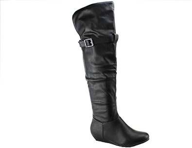 Wedge heel riding boots Clearance