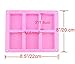 HOSL Set Of 2 Plain Basic Rectangle Silicone Mould 6 Cavities For Homemade Craft Soap Mold Cake Mold Ice Cube Tray