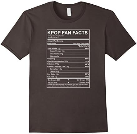 Men's Kpop Fan Facts T-Shirt Large Asphalt